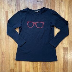 4/$25 Basic Colors Rhinestone 3/4 Sleeve Tee Shirt Size 7/8 Medium Black Red